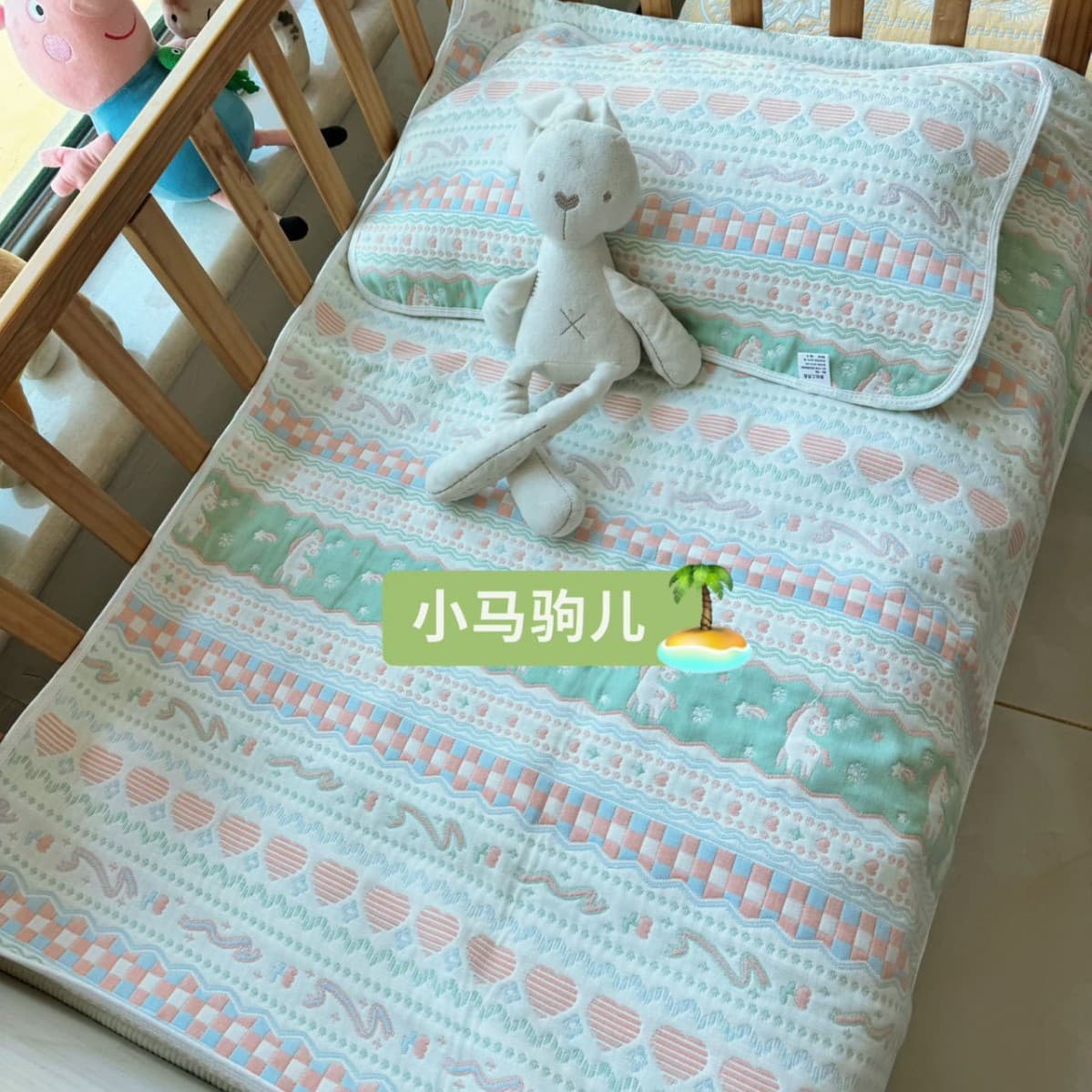 Kindergarten Children Gauze Soft Mat Two-Piece Set 80*130 Breathable Summer Bed Sheet 35*55 Children Stain-Resistant Pillow Cover
