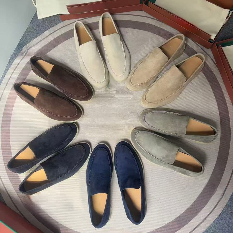 Original quality! Guangdong foreign trade men's shoes men's genuine leather round toe classic flat casual lazy shoes loafers