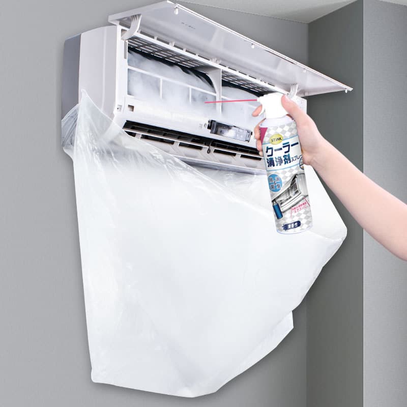 Air Conditioner Indoor Unit Cleaning Cover, AC Cleaning Water Collection Bag, Air Conditioner Water Collection Sleeve, Transparent AC Cleaning Water Catch Bag