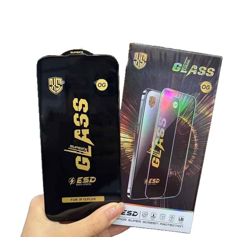 Compatible with iPhone 16 Screen Protector XR Full Coverage ESD Anti-Static 15 Pro MAX Silkscreen Apple 14 OG Tempered Glass Film