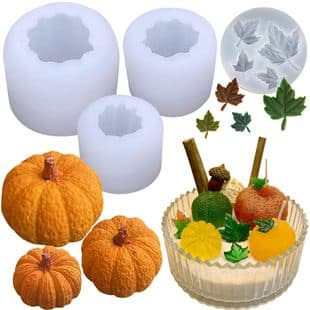 3D Pumpkin Maple Leaf Silicone Cake Mold Baking Cake Mold DIY Baking Scented Plaster Candle Mold