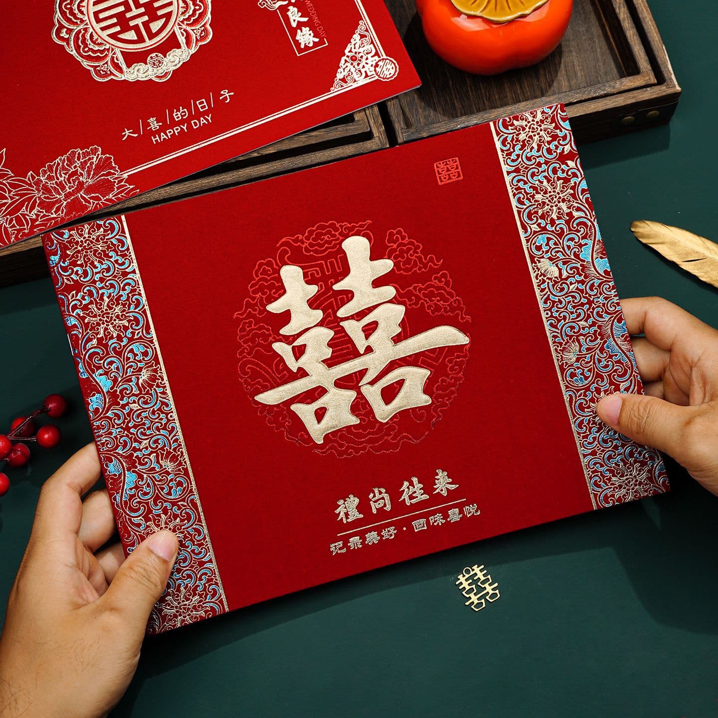 Wedding gift book, wedding guestbook, ledger, high-end gift book, gift list, and gift money register.