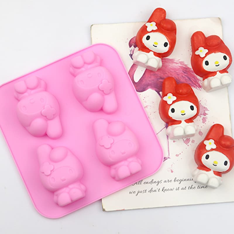 Minghao 4-piece Melody silicone cake mold cartoon bread mold DIY essential oil soap mold food grade