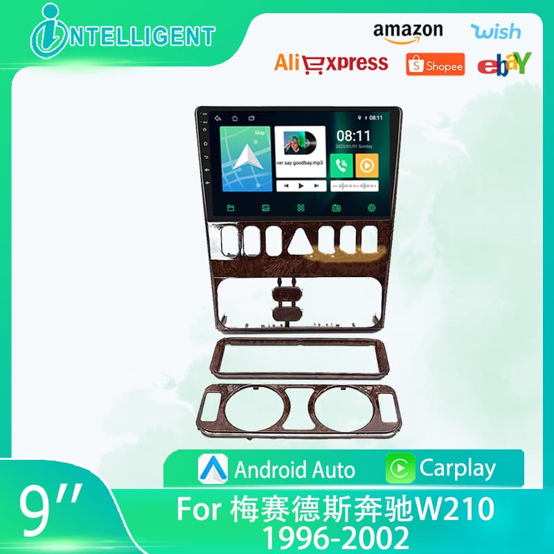 For Mercedes-Benz W210 Car Navigation Android Bluetooth GPS Reverse Camera CarPlay