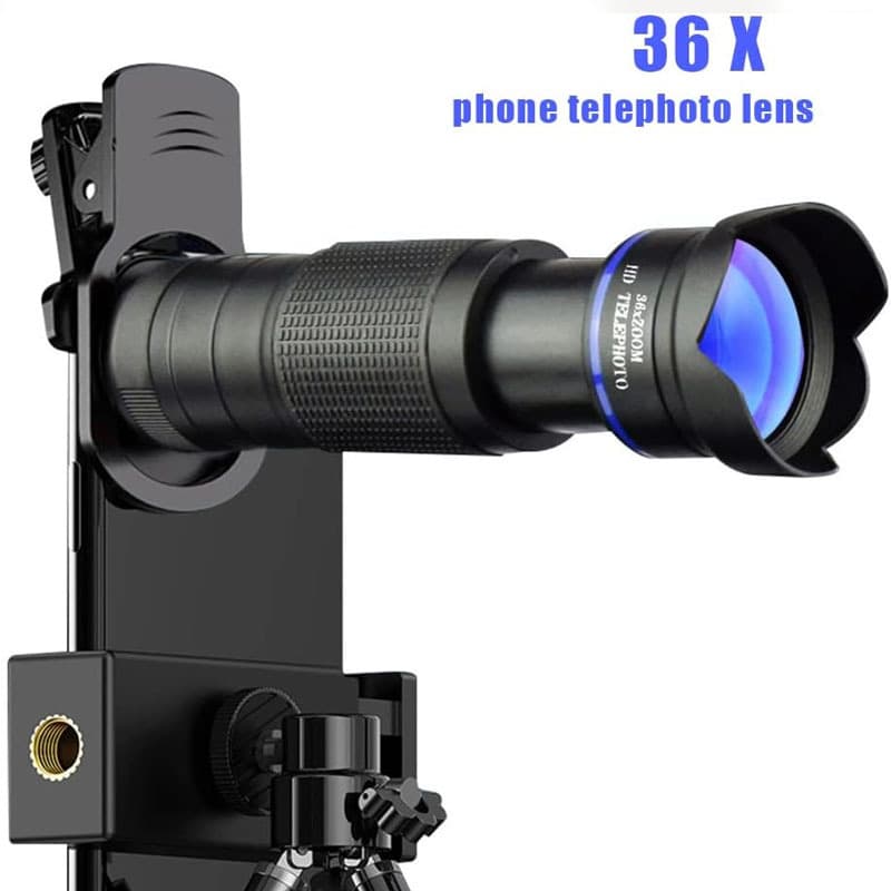 Cross-border custom new 36x mobile phone telephoto lens high-definition high-magnification zoom focus external phone photography telescope