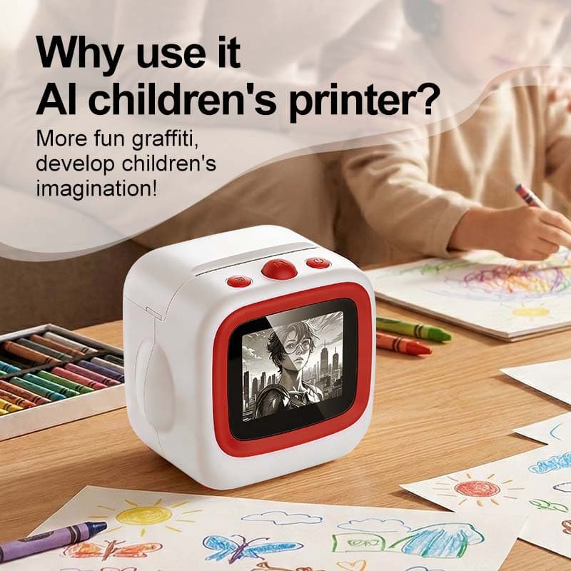 Amazon Best-Selling Cross-Border AI Mini 2.4-Inch Screen Printer Educational Toy