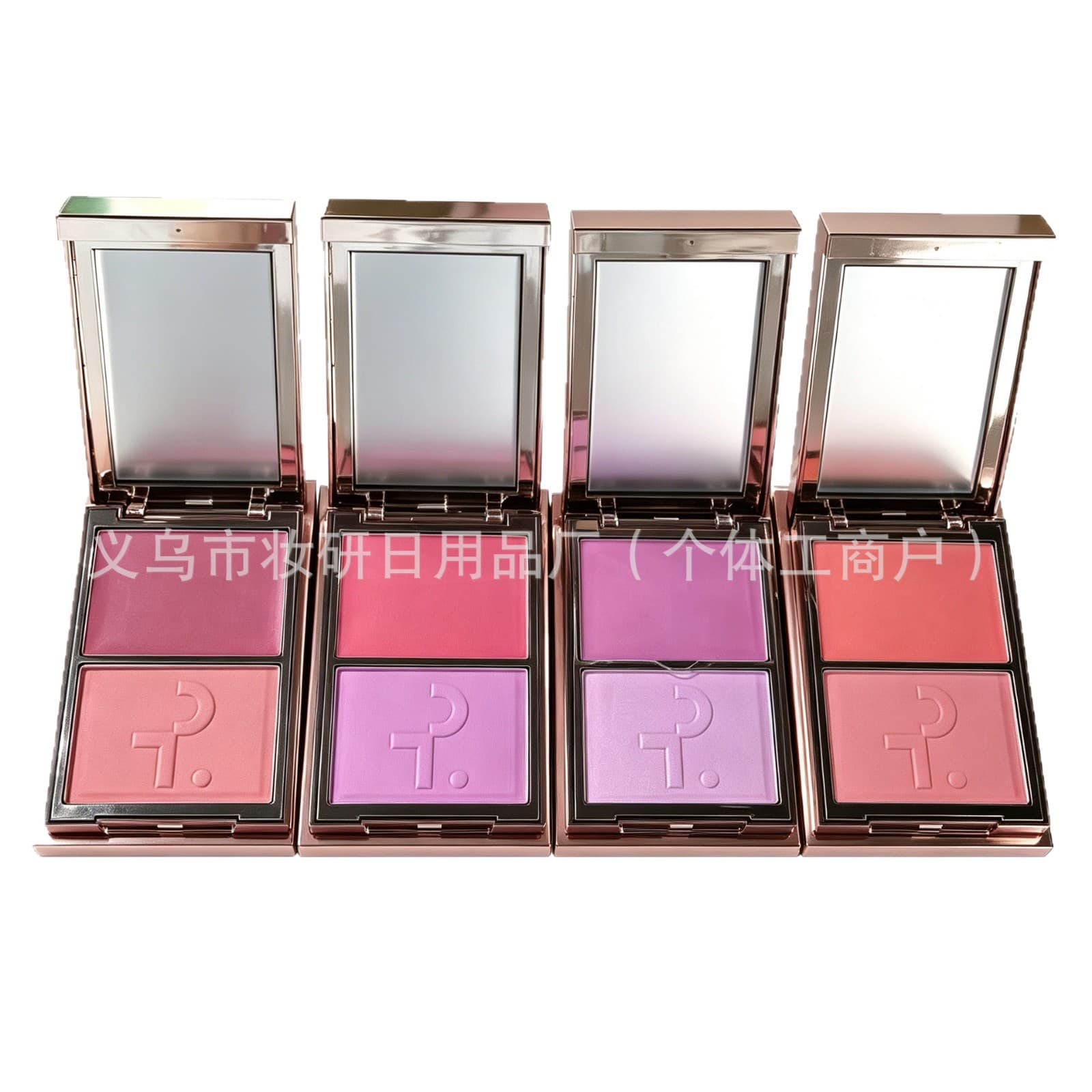 Cross-border Exclusive Patrick Ta Velvet Blush Dual-Color Blush Eyeshadow Contour Wet & Dry Lip and Cheek Duo