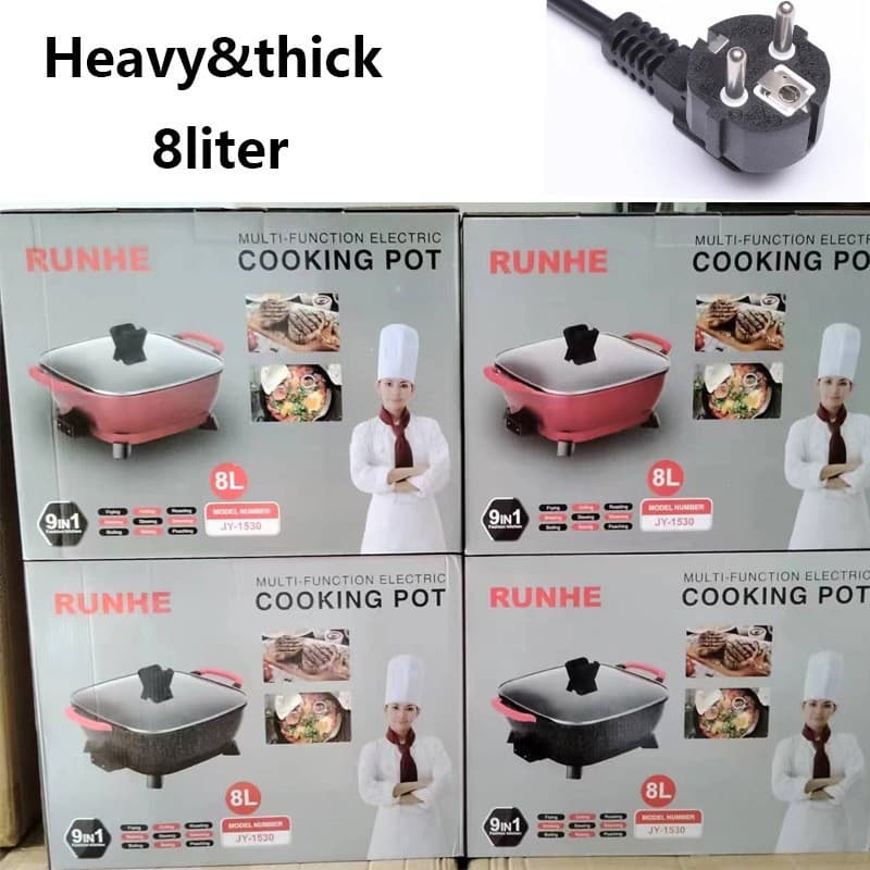 8liter electric cooker medical stone multifunctional electric hot pot aluminum alloy household electric hot pot