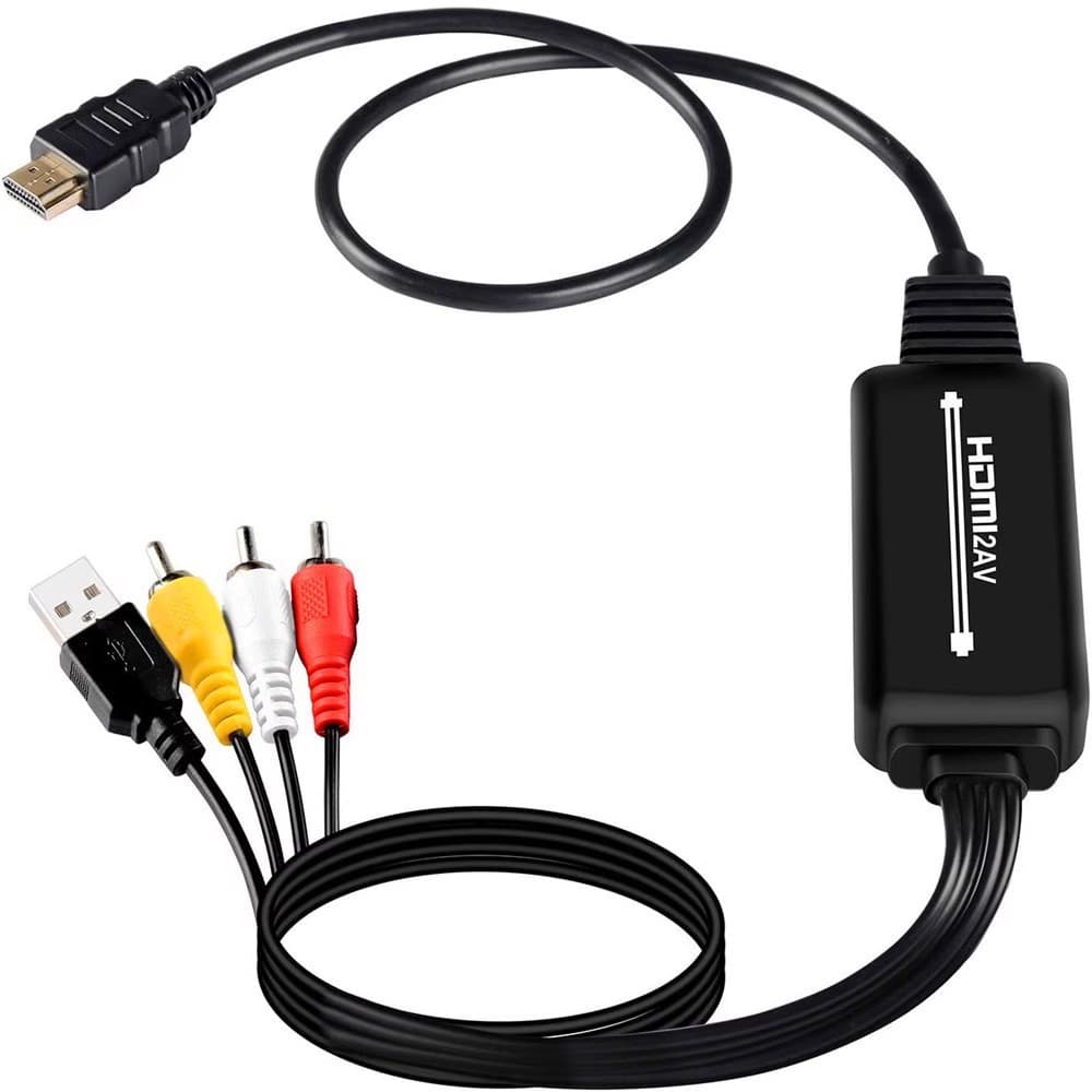 High-Definition HDMI to AV Converter HDMI2AV Conversion Cable Pure Copper Projector Computer PS4 to TV Monitor