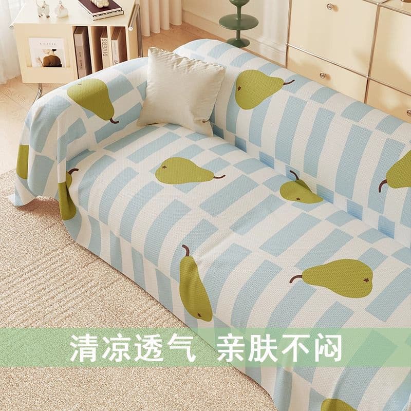 2025 New Style Light Linen-Like Sofa Cover, Summer Cooling Sofa Slipcover, Machine Washable, Universal Fit, Dust-Proof Sofa Throw