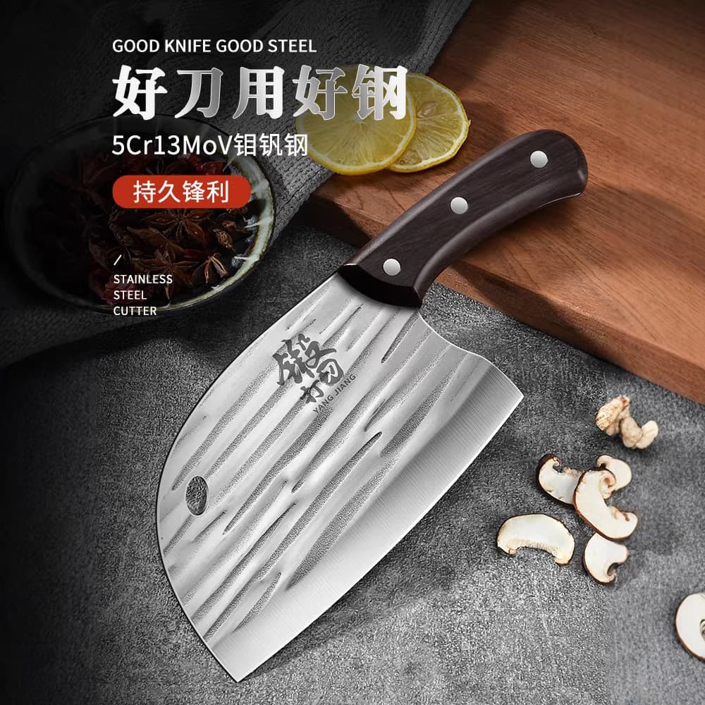 Longquan kitchen knife, household forged dual-purpose chopping and slicing knife, kitchen vegetable knife, meat slicer, bone chopper, sharp household knife