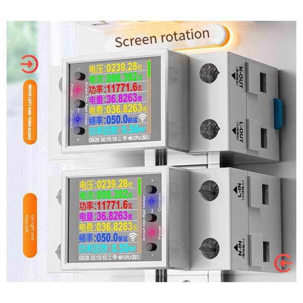 1 Color: As shown in the picture Material: Plastic Rail-type household prepaid smart meter peak and valley remote