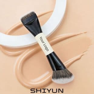 Dual-Ended Makeup Brush, Foundation Brush, Contour Brush, Blush Brush, Professional Makeup Artist Special Makeup Brush Beauty Tool