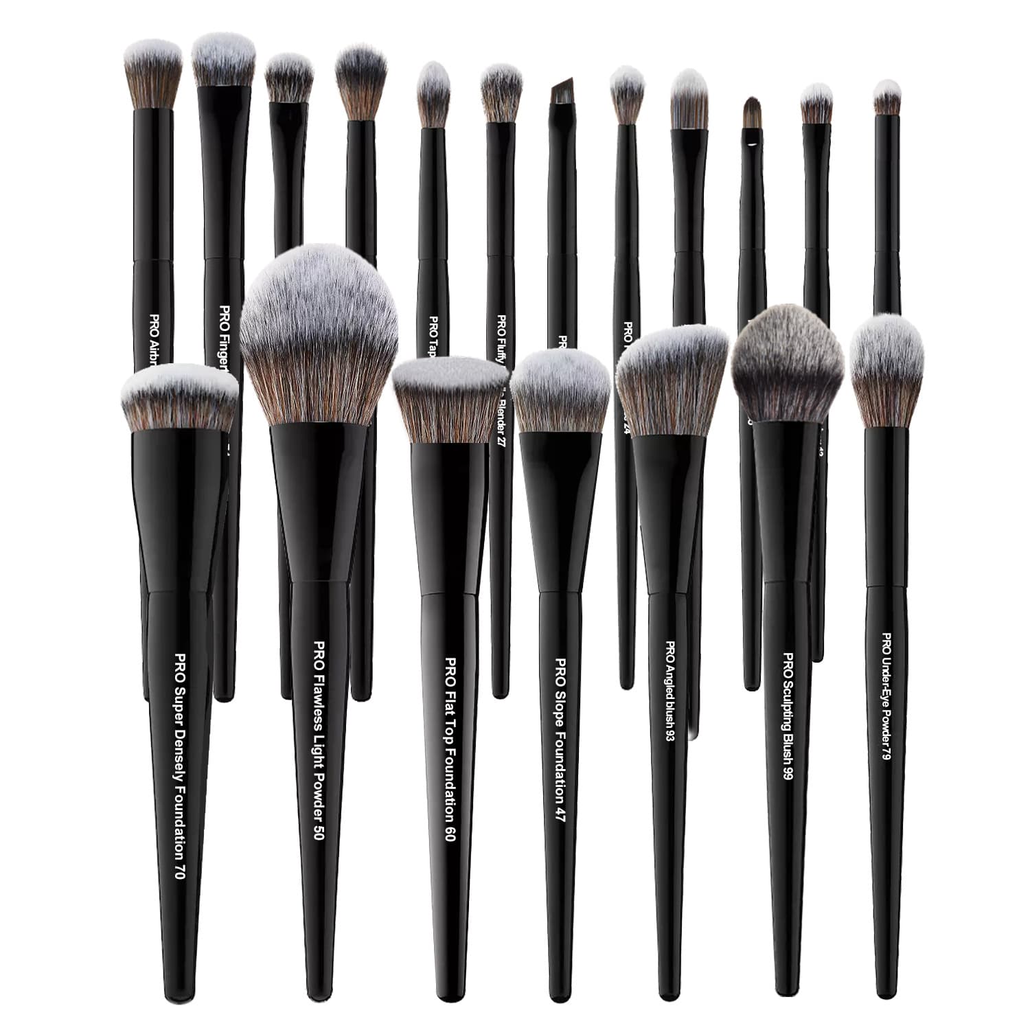 Biyouyi New Product 19/32 SF Full Series Black Makeup Brush Set Professional Multi-Functional Makeup Brush