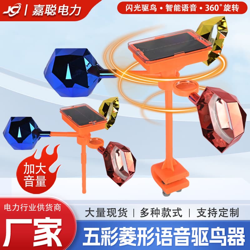Outdoor Orchard and Farm Voice Bird Repeller, Wind-powered Reflective Device for Deterring Birds
