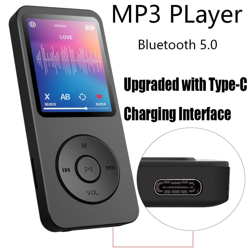 (Private Model) MP3 Manufacturer Wholesale Portable Player Bluetooth FM External MP4 E-Book Lossless Music