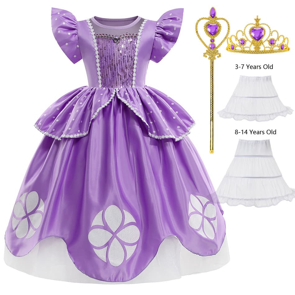 Halloween children's costume Sophia princess dress Sophia girls summer dress one piece drop-shipping bow