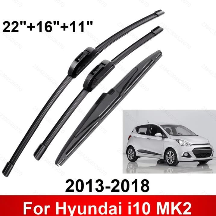 Suitable for Hyundai i10 Grand 22+16+11 front and rear wiper blades 2012-2018