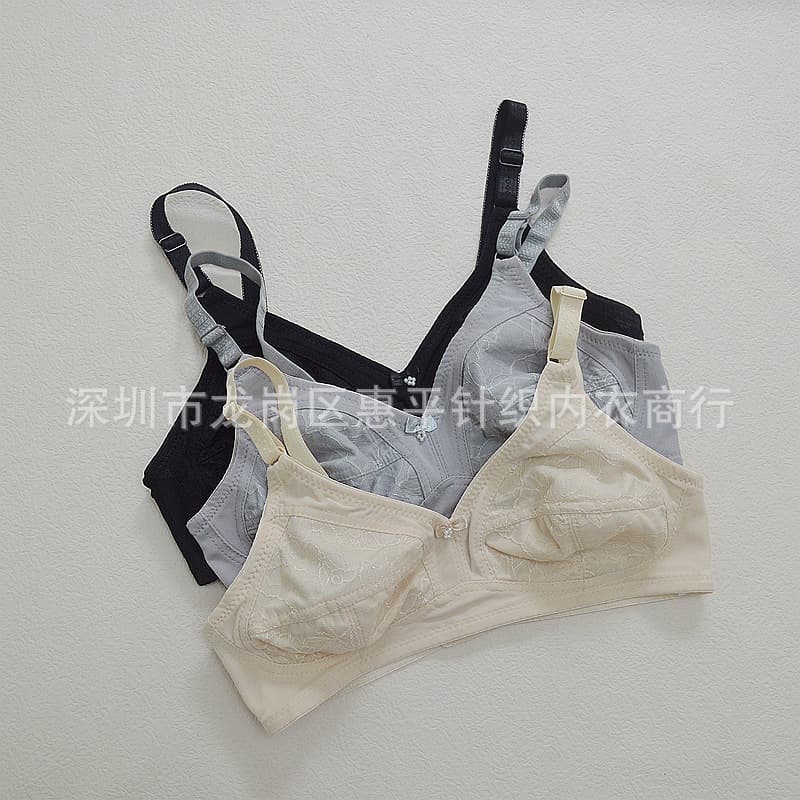 Plus Size Thin Cup Bra for Large Bust, No Sponge, No Underwire, Side Boob Gather, Adjustable Shape, Minimizer Bra for Women
