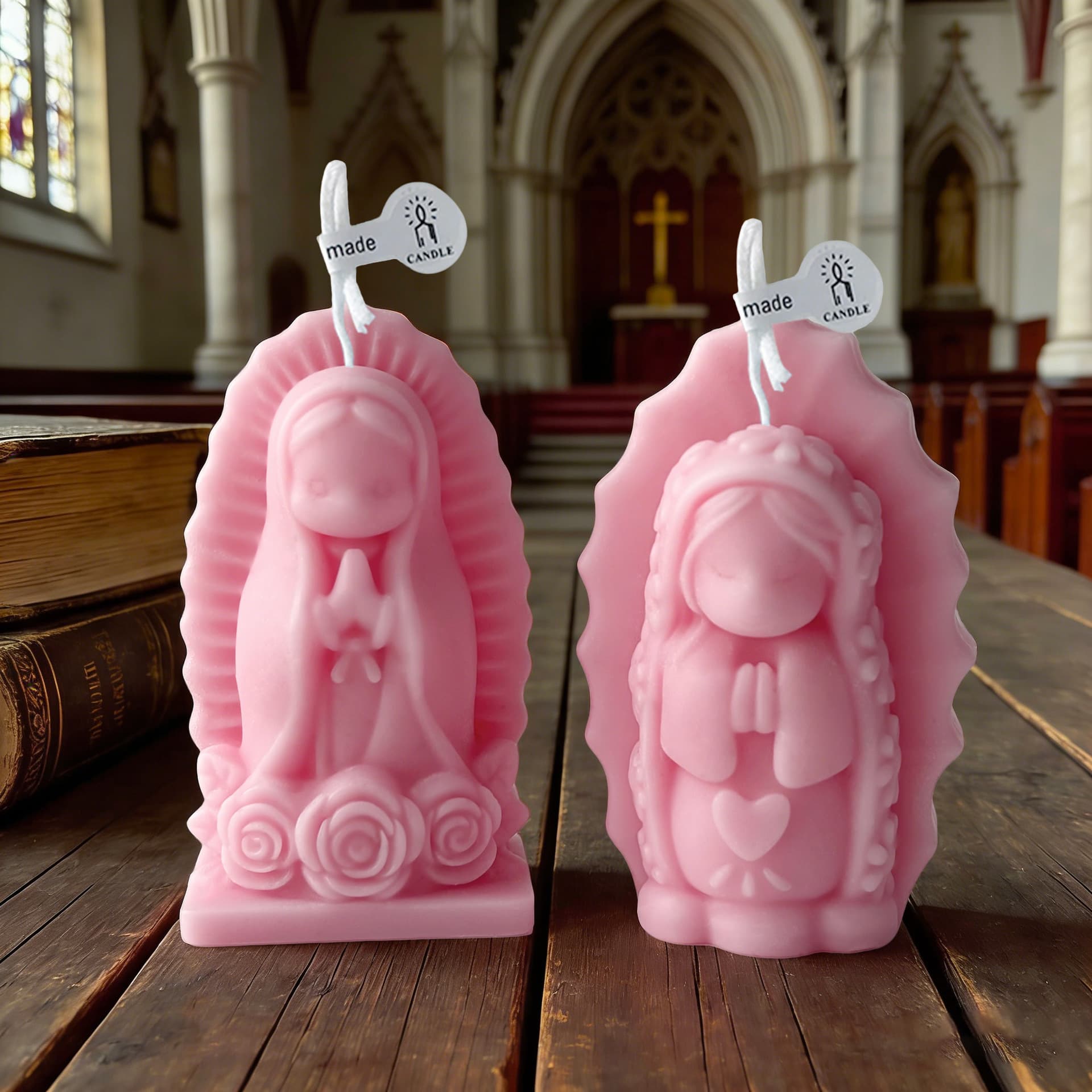 Cross-border praying girl angel scented candle mold love rose girl candle decoration ornaments souvenir gift