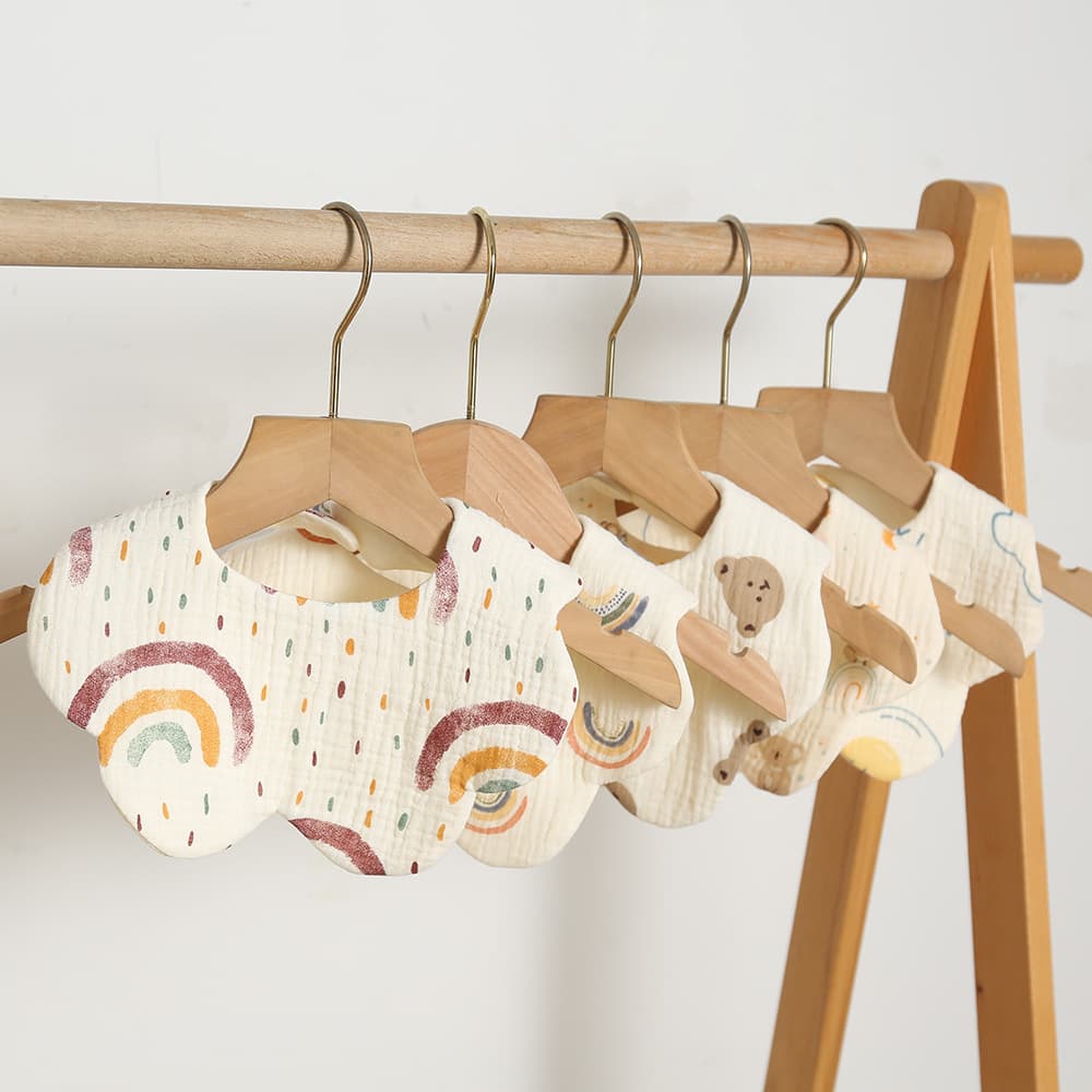 Korean style cotton gauze bib for newborns, baby bibs, pure cotton baby drool cloths, Class A