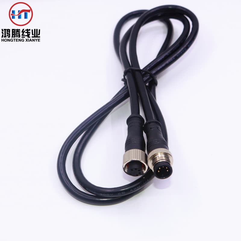 Factory Direct Supply M12 Stainless Steel 5-Pin Waterproof Male-Female Connector Cable LED Light Waterproof Power Connector Order