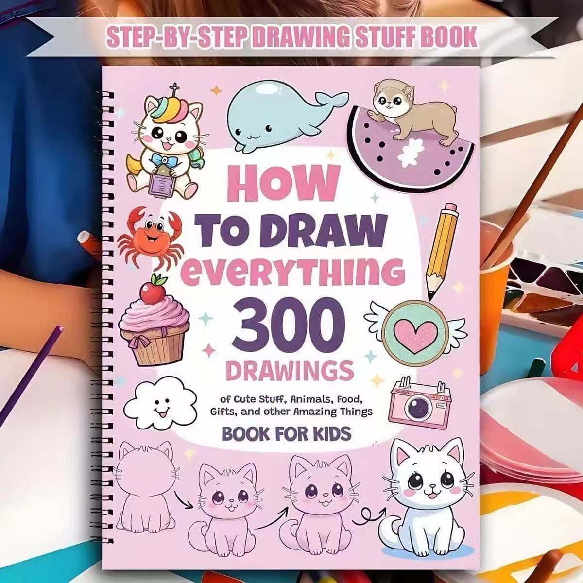 Hot-selling new cross-border e-commerce product: Mischievous Cat Coloring Book, carefully selected for export, children's coloring and painting book, stress-relief coloring book