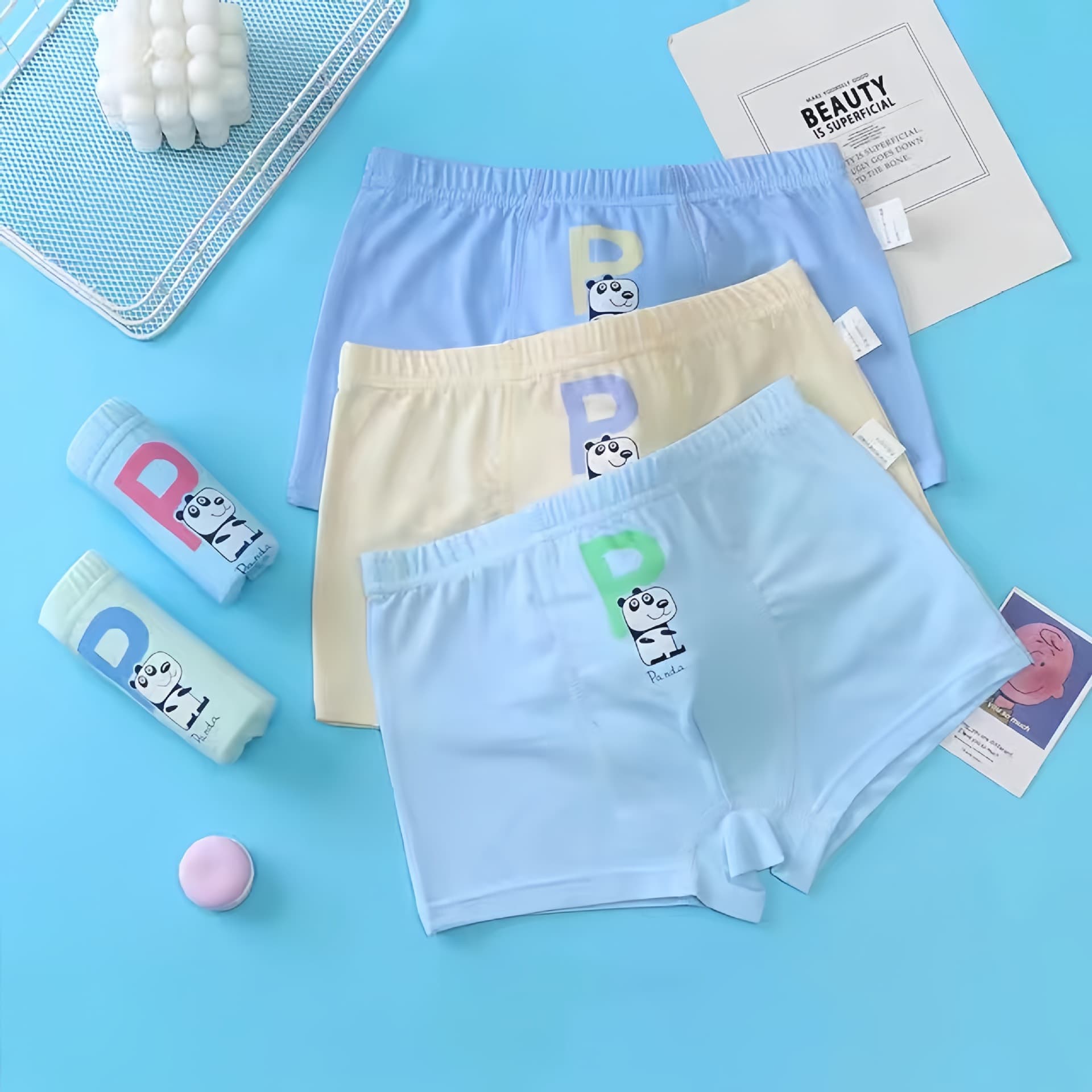 Inner Cool Boy Class A Children's Underwear Seamless Boneless Boxer Briefs Boys' 95% Modal Shorts Seamless and Comfortable