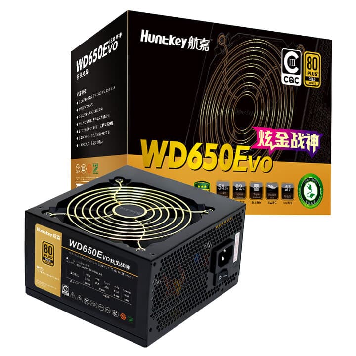 Huntkey WD650Evo Golden Warrior Desktop Computer Rated 650W Power Supply