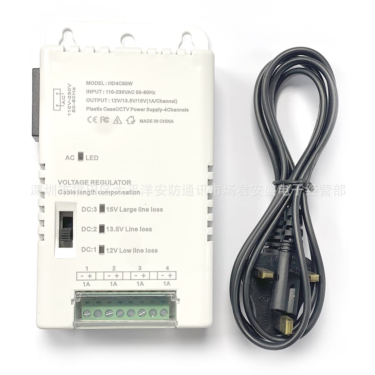 12V Centralized Power Supply for Multiple Surveillance Cameras (4/8/16 Channels Switching Power Supply)