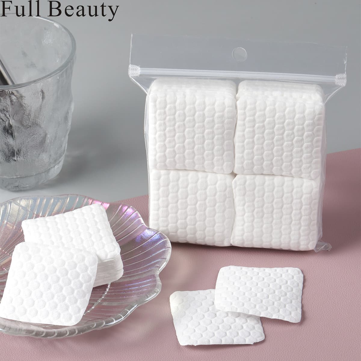 FULL BEAUTY Cross-border New Nail Art Pattern Nail Art Cleaning Tablets Encrypted Pearl Pattern Nail Remover Cotton Tool