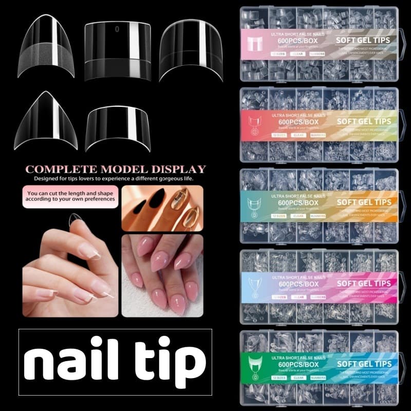 Manicure wear short style French shallow half-stick nails cat-eye temperament patch simple whitening almond short method oval