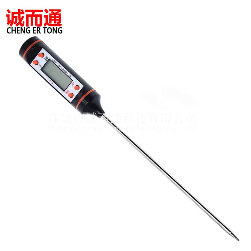 101 Food Thermometer, Insert Type, Suitable for Bread, Solids, and Liquids, Household Stainless Steel Probe Thermometer