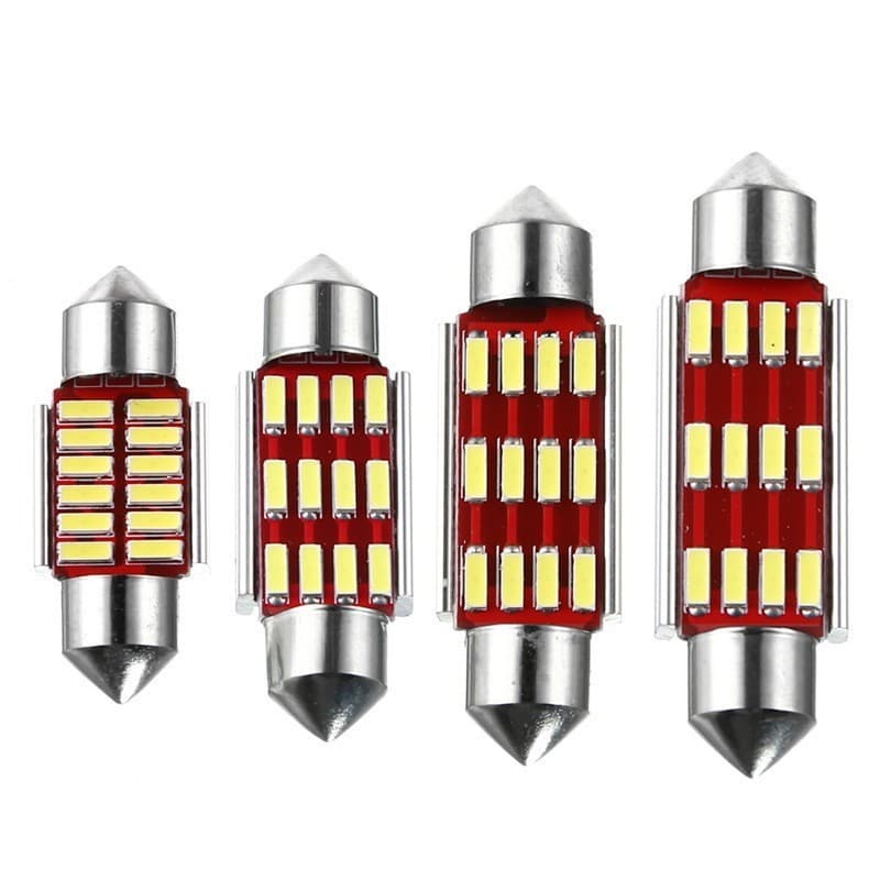 Xingchuang Automobile LED double pointed light decoding canbus 36MM 4014 12SMD roof light license plate light room