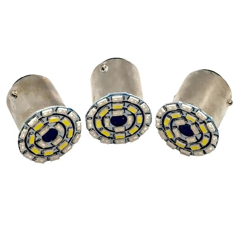 Motorcycle LED Tail Light Brake Light Flashing Colorful 1157 3014 24SMD Three-Color High-Brightness Signal Bulb