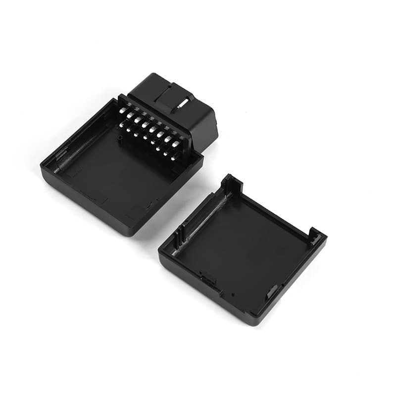 Automotive OBD2 Assembled Male Connector Nickel-Plated OBD Male GPS HUD Modification Shell
