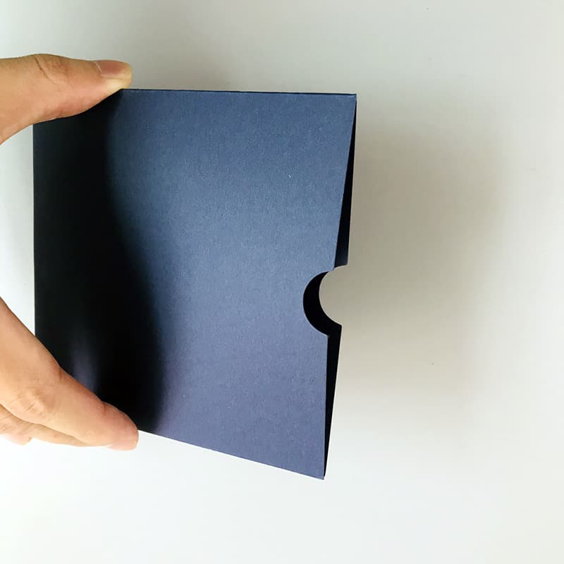 Single-Opening Gray Paper Card Sleeves with Finger Notch Square Mini Cover Kraft Paper Hardboard CD Sleeves
