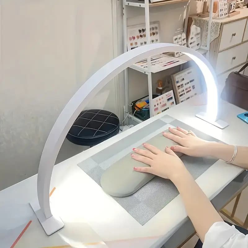 16-inch half-moon nail lamp for eye protection LED cold light nail lamp lighting desktop beauty table lamp