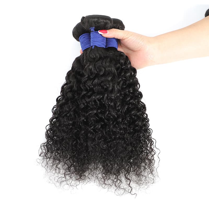 Natural-colored human hair bangles, Curly cross-border human hair bangles, overseas spot wholesale.
