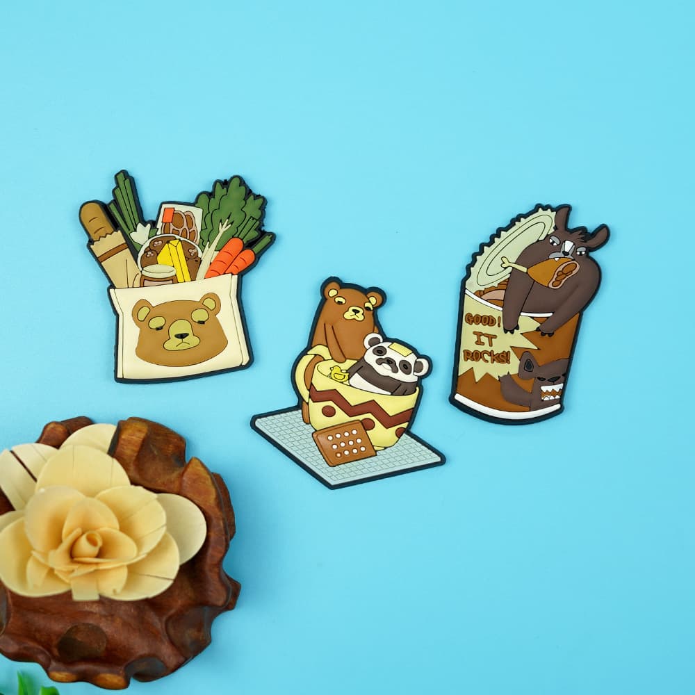 PVC Harada Creative Animal Series Refrigerator Magnets, Cute Bear Stickers for Office Accessories