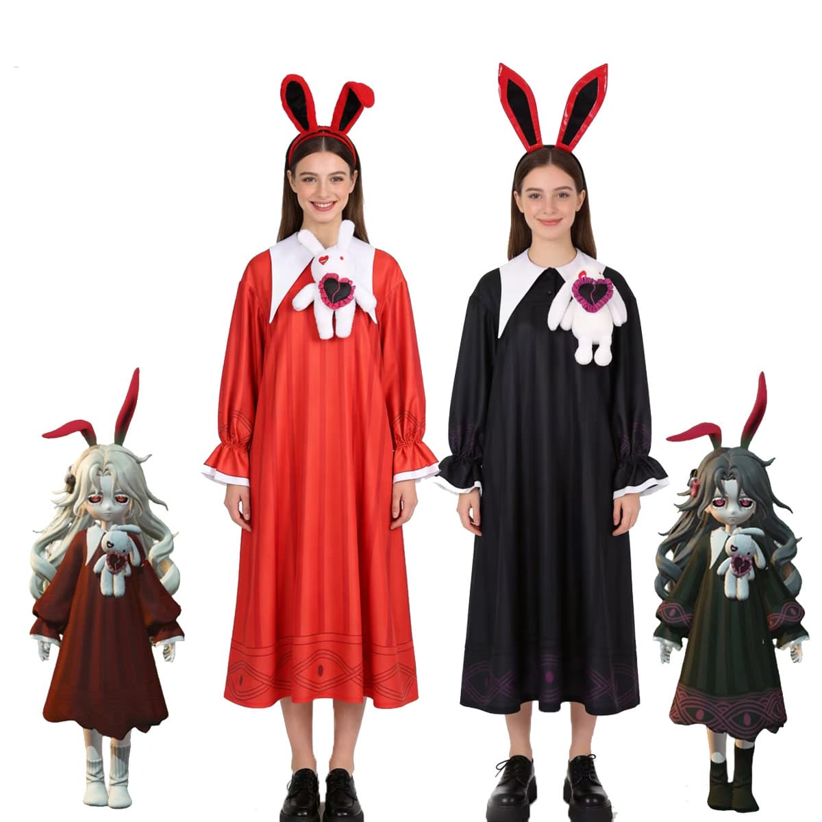 In-Stock Dorothy Dress from the Anime "Dumb Girl Transfers to School" in Multiple Colors, Suitable for Adults and Children, Same Style as the Game, 2D Cosplay Costume