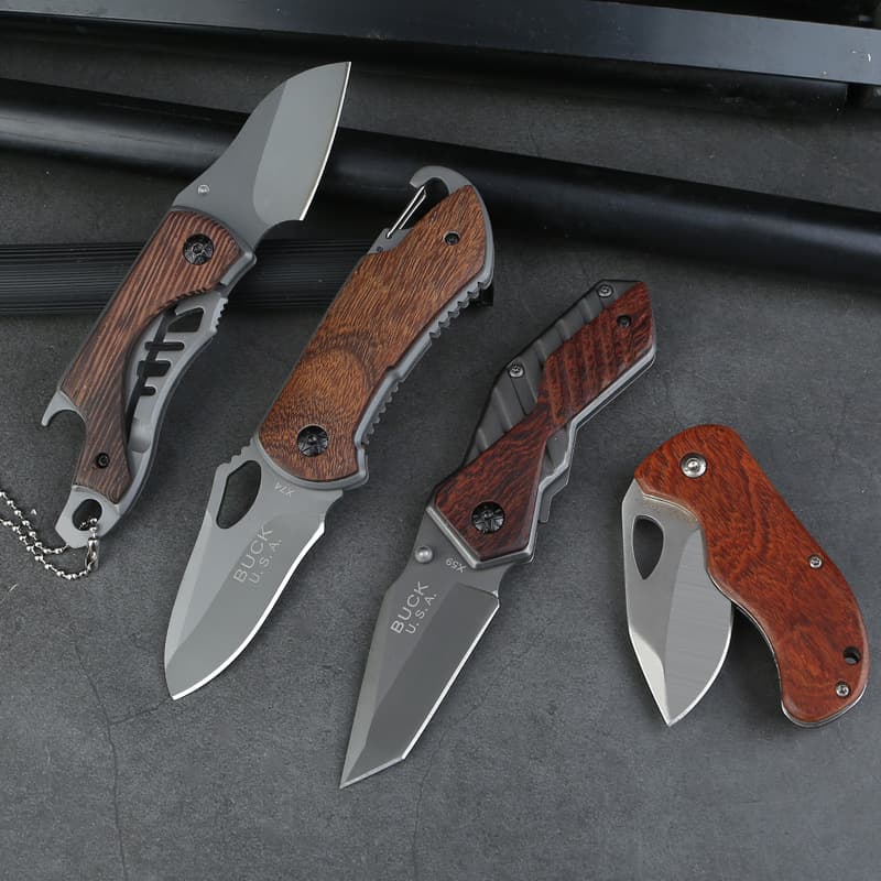 Yangjiang factory hot sale outdoor mini folding knife multifunctional outdoor knife camping portable keychain pocket knife
