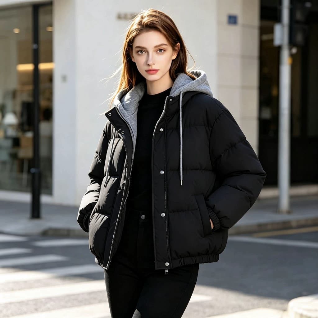 Very Slimming 2026 Down Cotton Coat Puffer Coat Stand Collar Down Cotton Coat Women High-End Women's Short Style