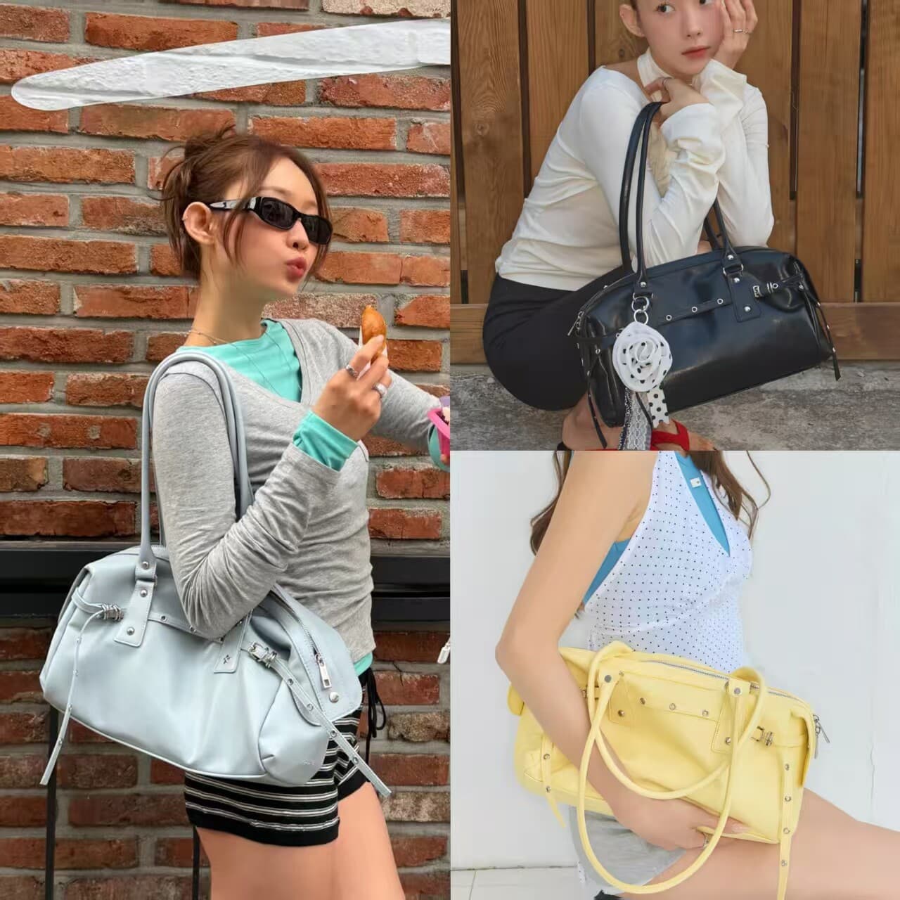 Blogger Style leterie X jellabee Korean Genuine Summer 2026 Belt Decorated Shoulder Handbag