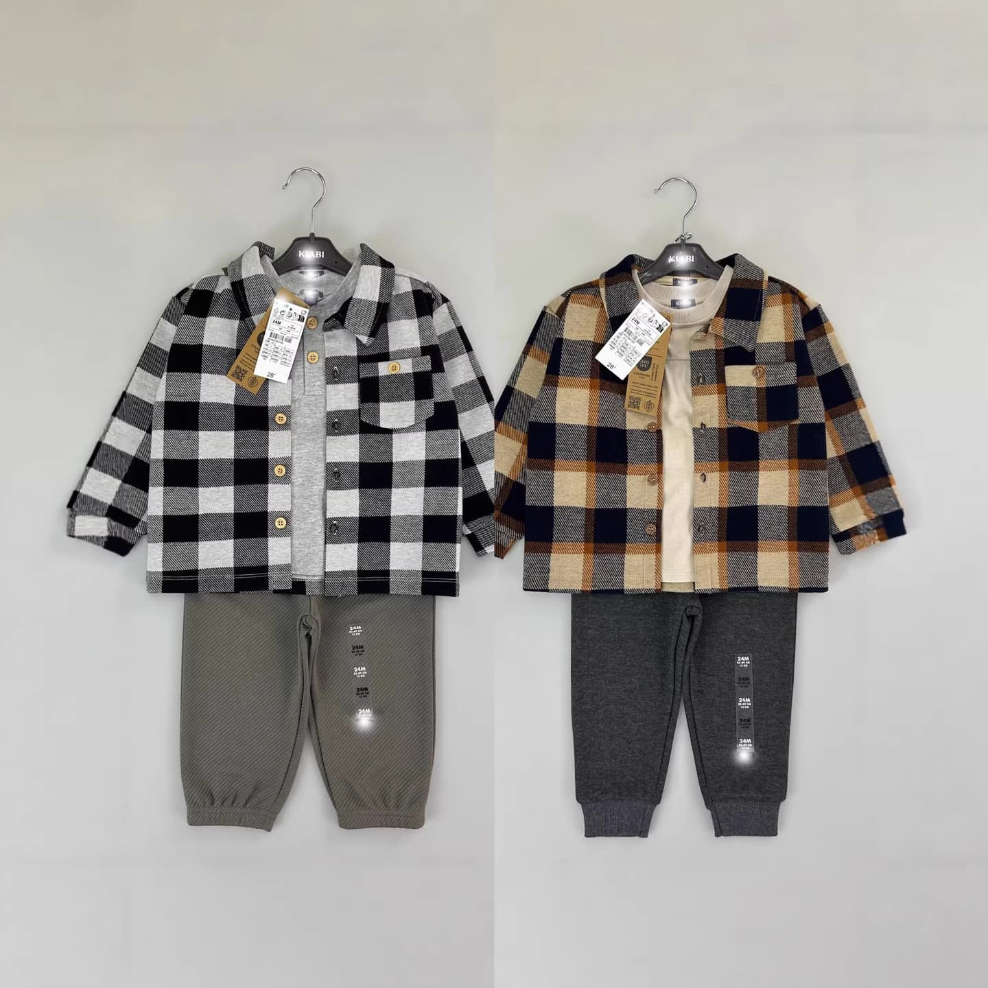 【First batch approval】Kiabi boys jacket 3pcs set with hanger boys jacket 3pcs set