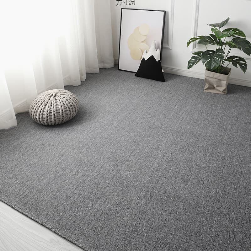 Gray loop pile carpet for photography, live streaming, bedrooms, commercial use, full coverage, office, living room, minimalist carpet