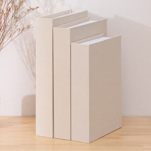 Plain Linen Fabric Fake Book Decoration, Showroom Prop Model Book, Office Bookshelf Simulation Book Ornament
