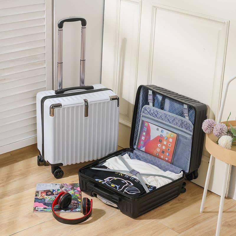 Small Suitcase Ins Travel Case Lightweight Carry-On 18-Inch Password Lock Universal Wheel Trolley Case High Aesthetic Leather Case