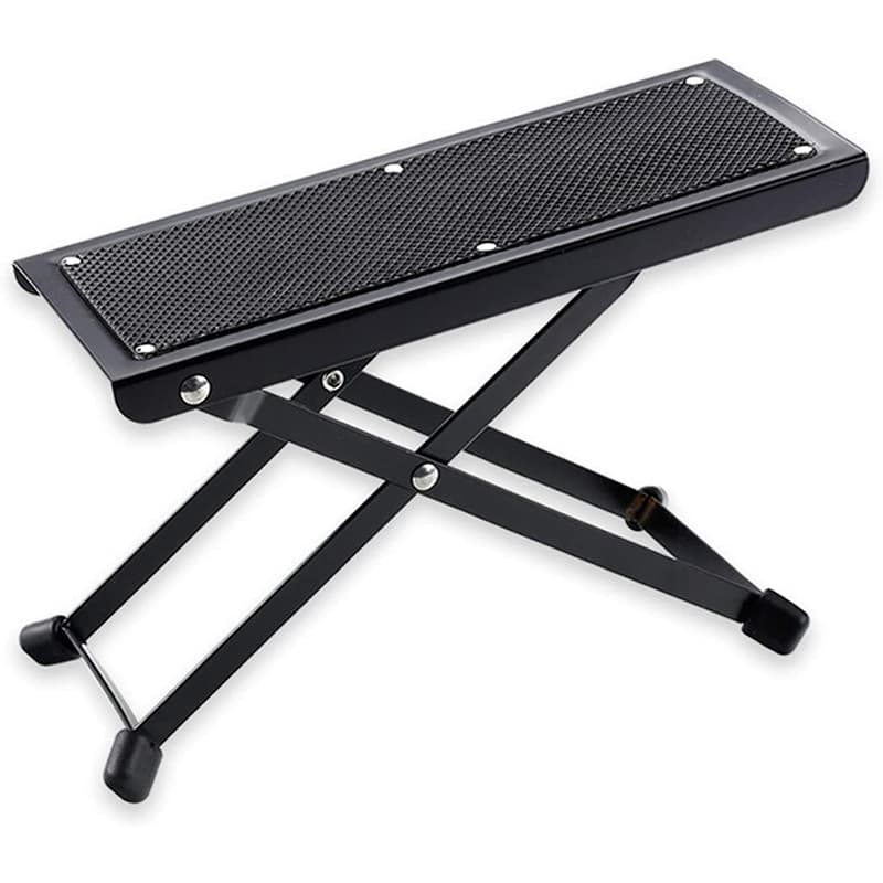 Metal Guitar Foot Pedal, Classical Guitar Footrest, Height Adjustable, Non-Slip Pad, Foldable Guitar Accessory