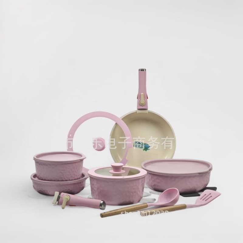DONNOR Xiuli 17-Piece Non-Stick Cookware Set with Composite Bottom, Kitchen Home Universal Cookware Set